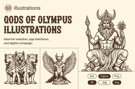Gods of Olympus - Illustrations