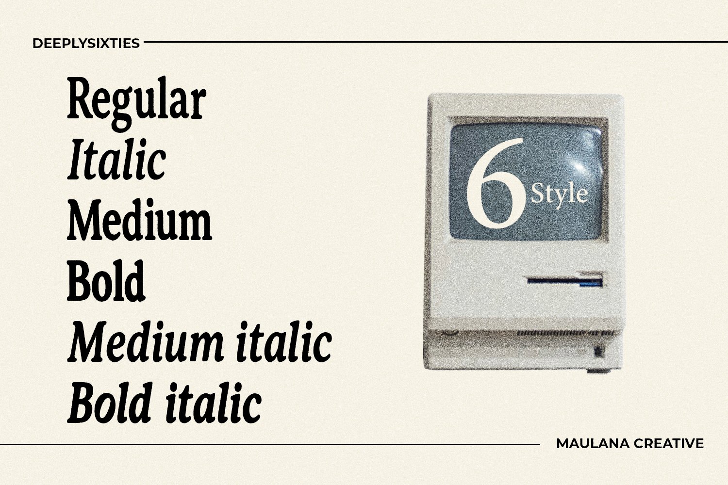 DeeplySixties Classy Retro Serif Typeface Family