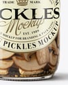 Glass Jar with Porcini Mushrooms Mockup
