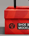 Glossy Slingback on Shoe Box Mockup