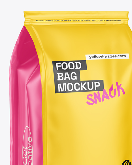 Matte Food Bag Mockup - Half-Side View