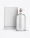 Frosted Glass Bottle with Box Mockup