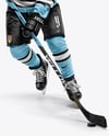 Man Wearing Full Ice Hockey Kit Mockup