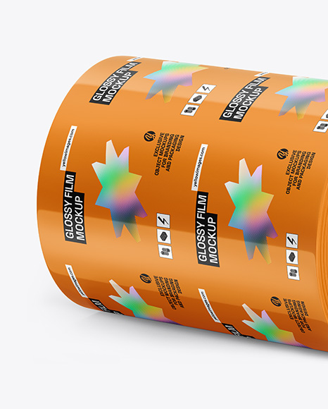 Glossy Film Roll Mockup
