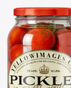Clear Glass Jar with Pickled Tomatoes Mockup