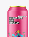 550ml Matte Aluminium Drink Can Mockup