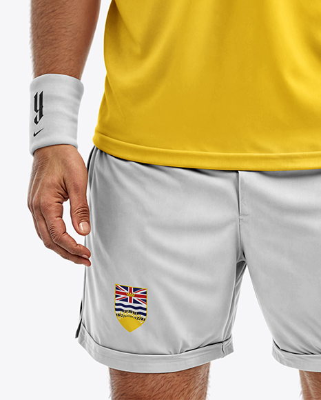 Bearded Man Wearing a Tennis Kit Mockup