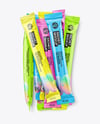 Glossy Stick Sachets Mockup