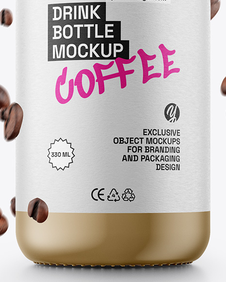 Matte Drink Bottle Mockup
