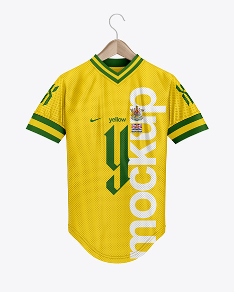 Baseball Jersey on a Wooden Hanger Mockup