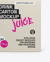 Matte Drink Carton Box Mockup - Front view