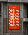 Vertical Billboard on a Brick and Concrete Wall Mockup
