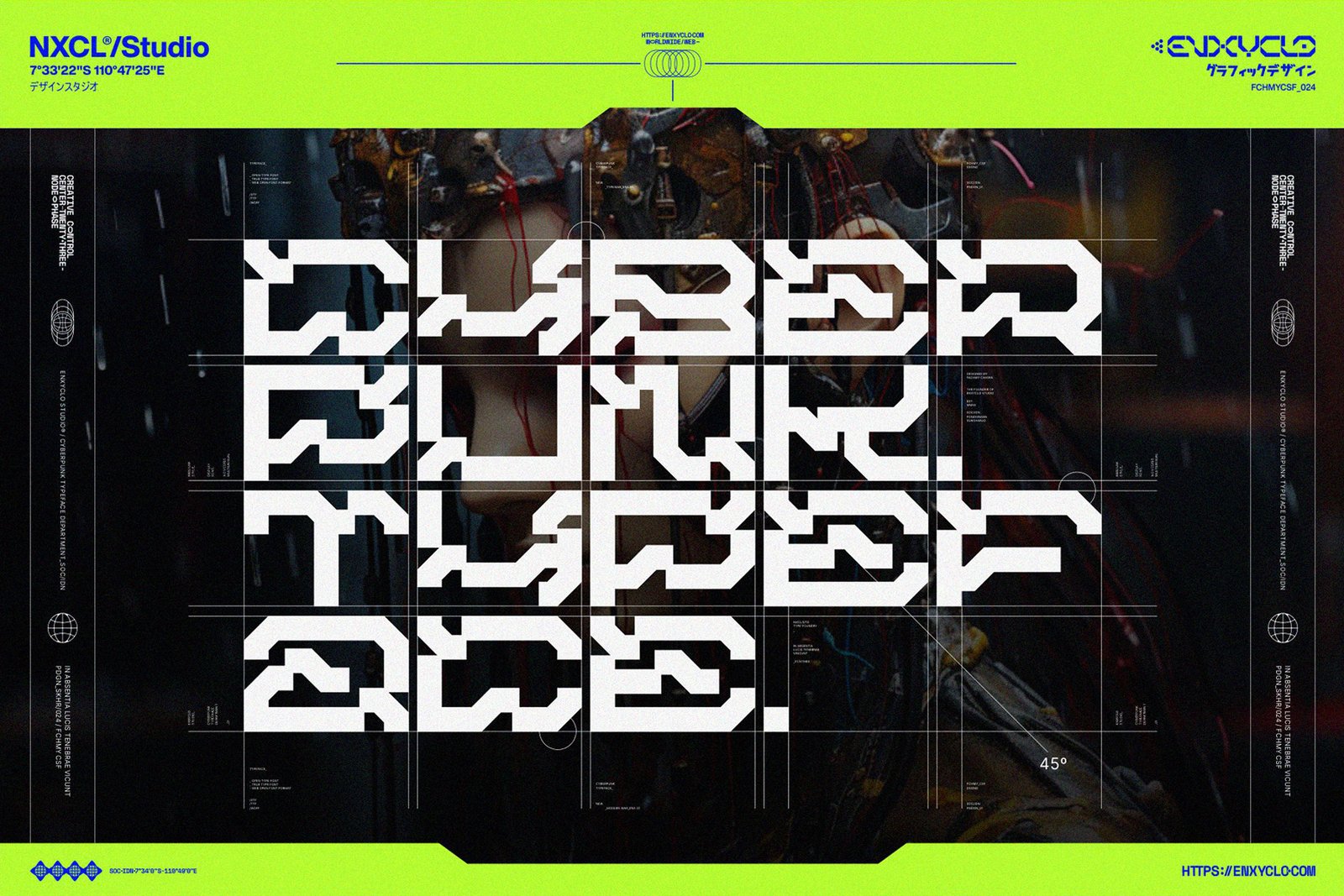 NCL GRAXEBEOSA FONT FAMILY - CYBERPUNK FUTURISTIC MECHA FONT