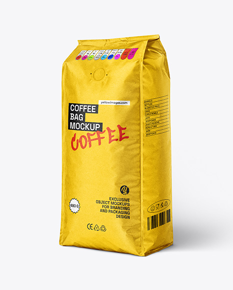 Kraft Paper Coffee Bag Mockup