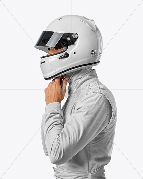 Man Wearing Racing Kit Mockup