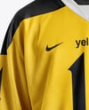 Man Wearing Ice Hockey Jersey Mockup