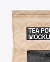 Kraft Pouch w/ Dry Black Tea Mockup