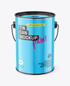 Paint Tin Can w/ Handle Mockup