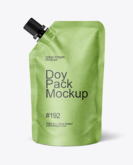 Kraft Paper Doy Pack Mockup