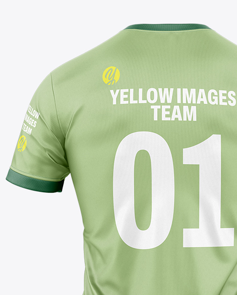 V-Neck Rugby Jersey Mockup - Back View