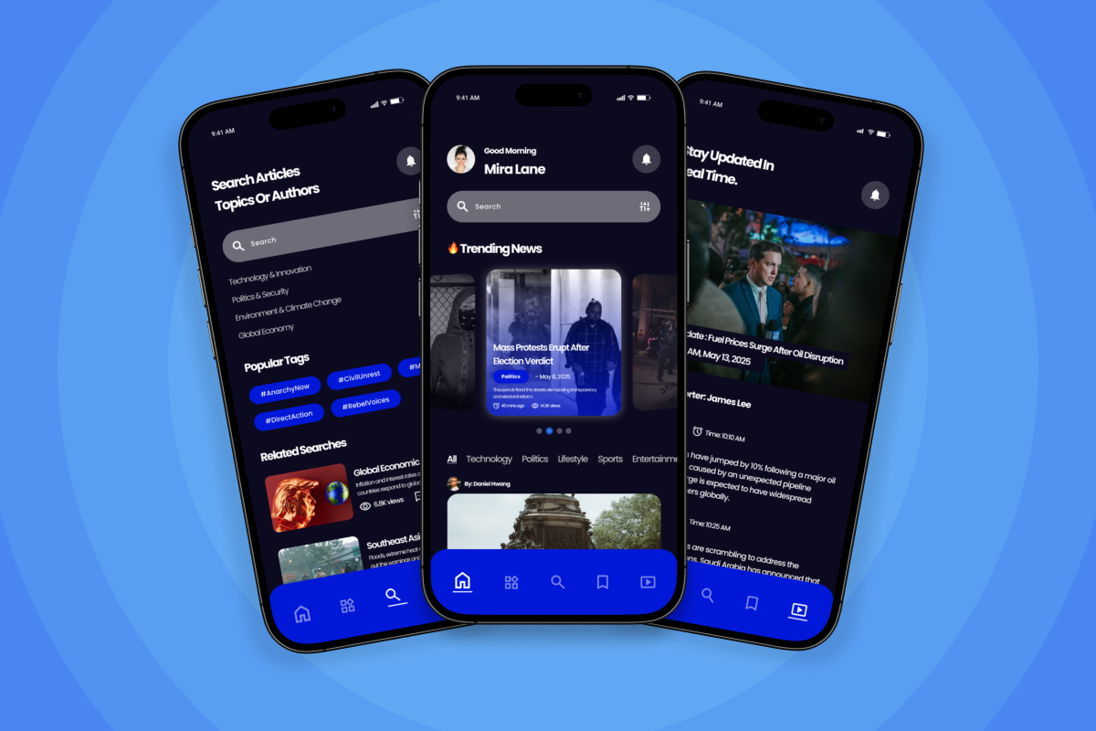 TapTalkNews - News Portal App Design Template