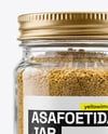 Glass Jar with Asafoetida Spice Mockup