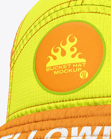 Ripstop Bucket Hat Mockup - Half Side View