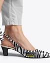 Pair of Slingbacks on Woman's Legs Mockup