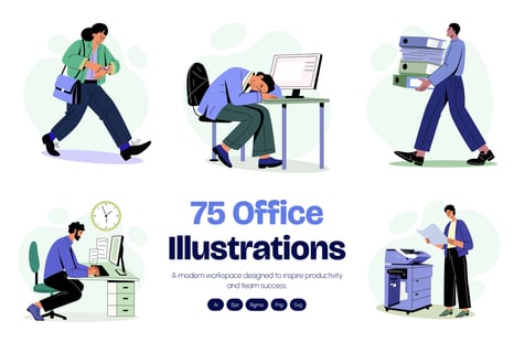 Office Illustration Art Set