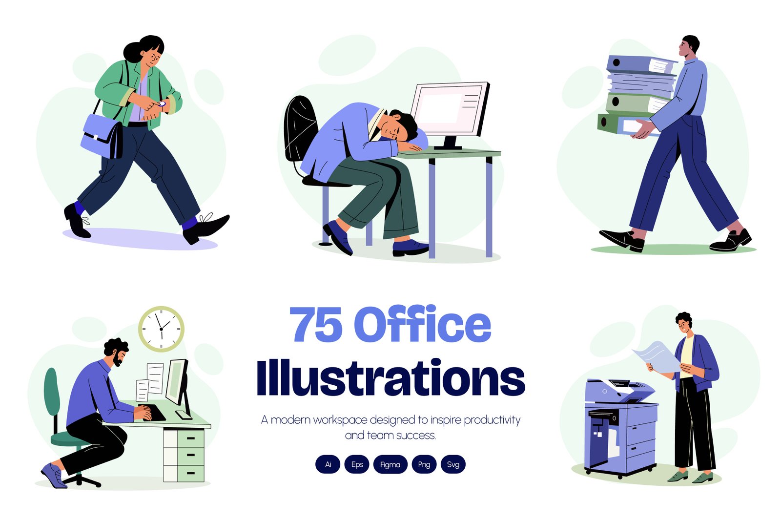 Office Illustration Art Set