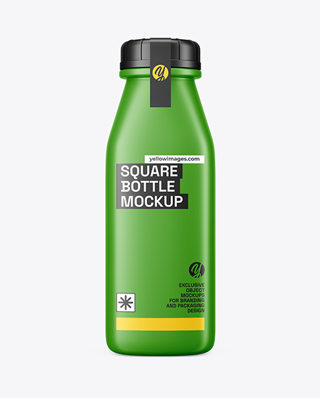 Square Matte Bottle Mockup