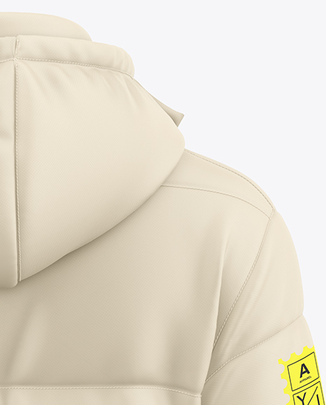 Men's Down Jacket Mockup - Back View