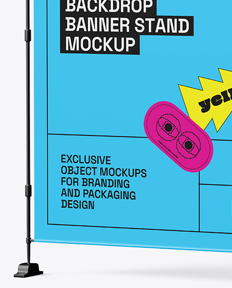 Backdrop Banner Stand - Half Side View