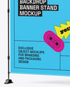 Backdrop Banner Stand - Half Side View