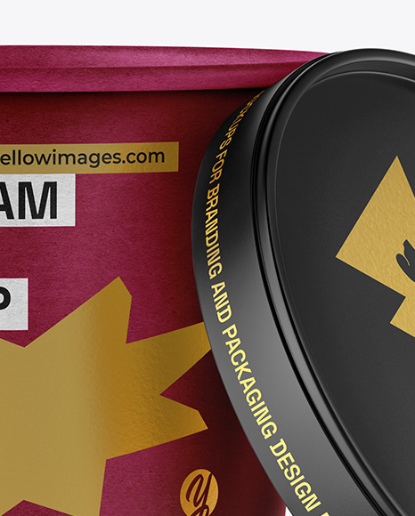 Kraft Paper Ice Cream Cup Mockup