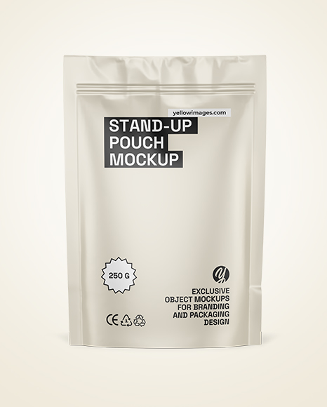 Matte Stand Up Pouch Mockup