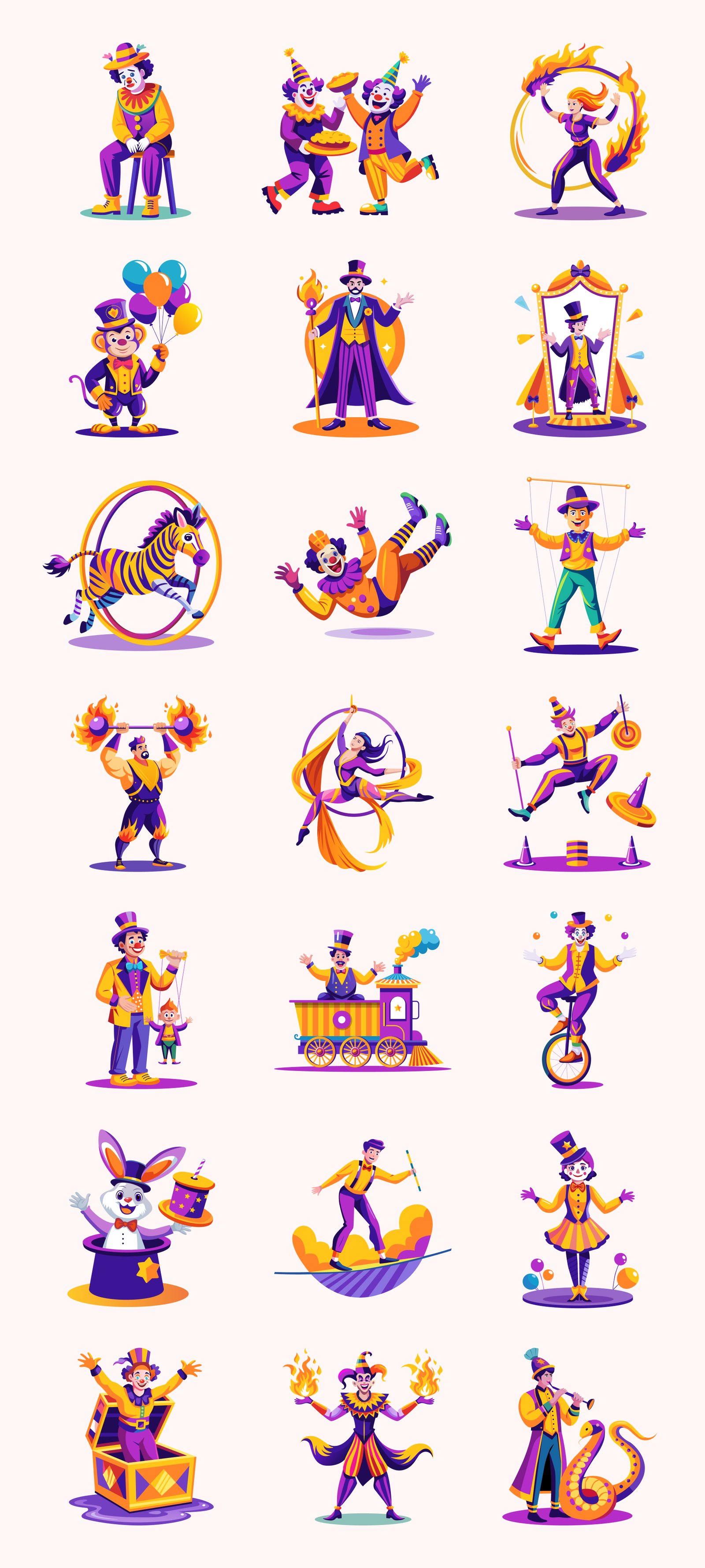 Circus Performer Illustrations