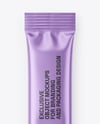 Matte Metallic Stick Sachet Mockup