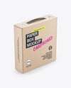 Kraft Paper Box with Plastic Handle Mockup