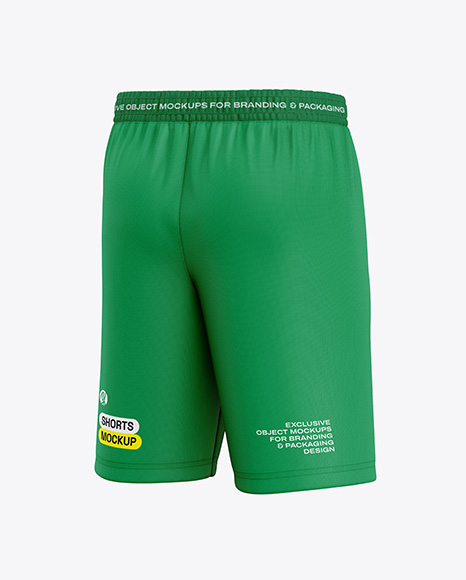 Men’s Sports Shorts Mockup – Back Half Side View
