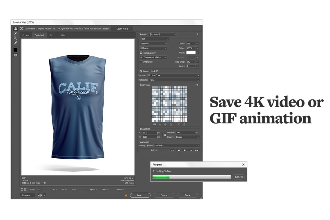 Sleeveless Shirt Animated Mockup