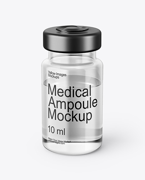 Clear Glass Medical Ampoule Mockup