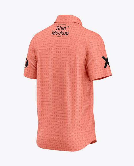 Men's Short Sleeve Shirt Mockup - Half Side View - Mockups
