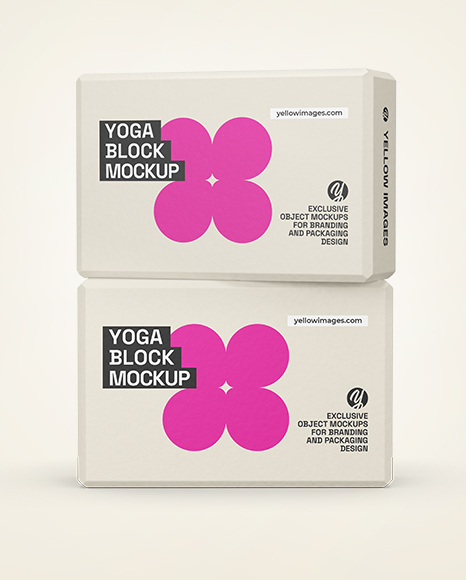 Two Yoga Blocks Mockup
