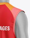 Training Sleeveless Kit Mockup - Back Half Side View