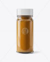 Glass Jar with Curry Powder Mockup