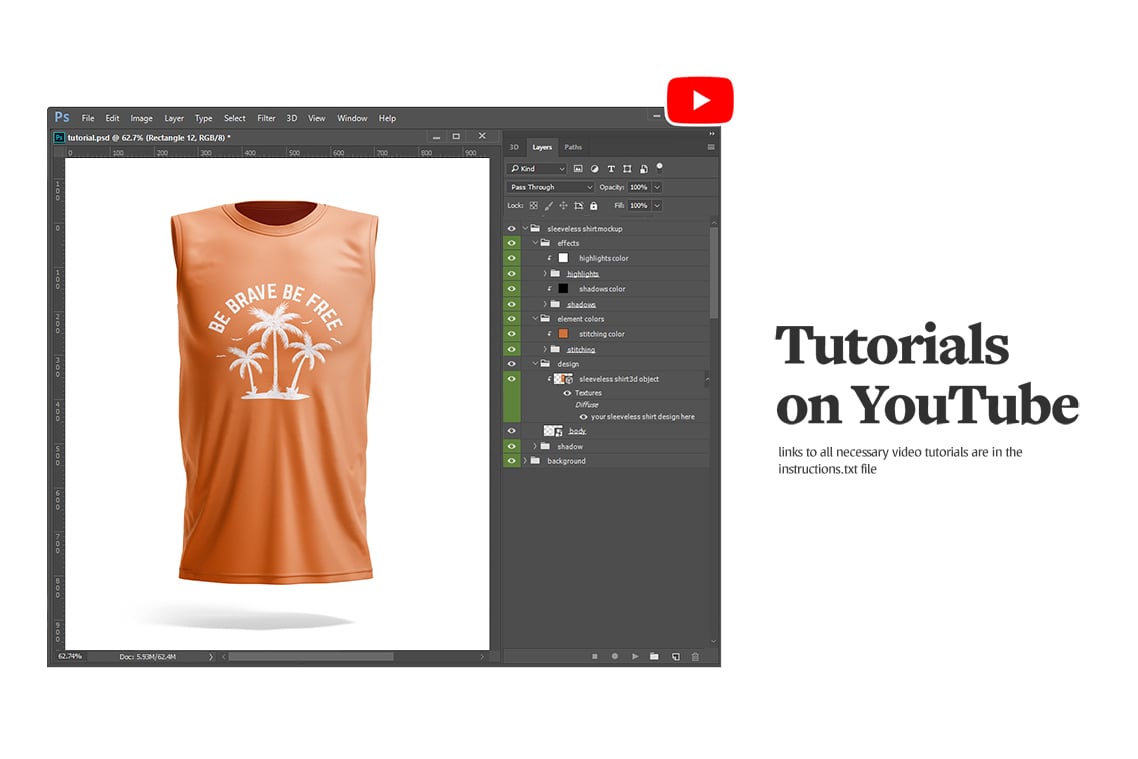 Sleeveless Shirt Animated Mockup
