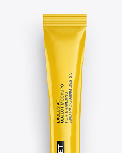 Glossy Stick Sachet Mockup