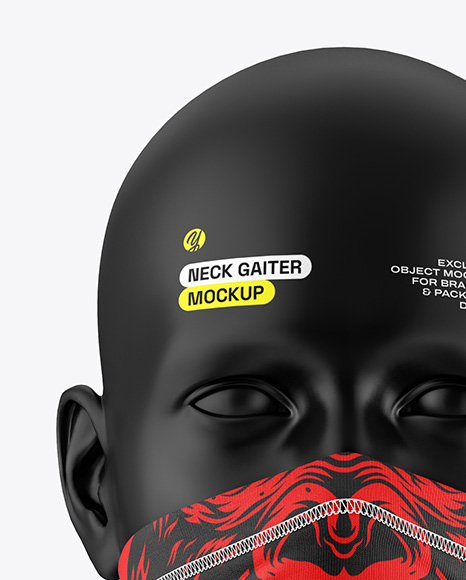 Neck Gaiter Mockup - Front View