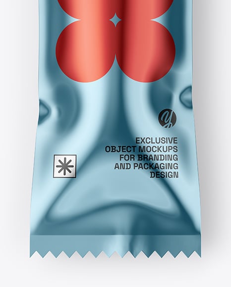 Glossy Metallic Ice Cream Package Mockup